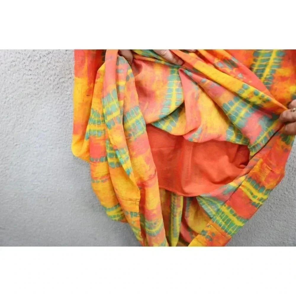 Ellen Weaver Sleeveless Tie-Dye Maxi Dress-Large-Empire Waist-Twisted Straps - Picture 3 of 9